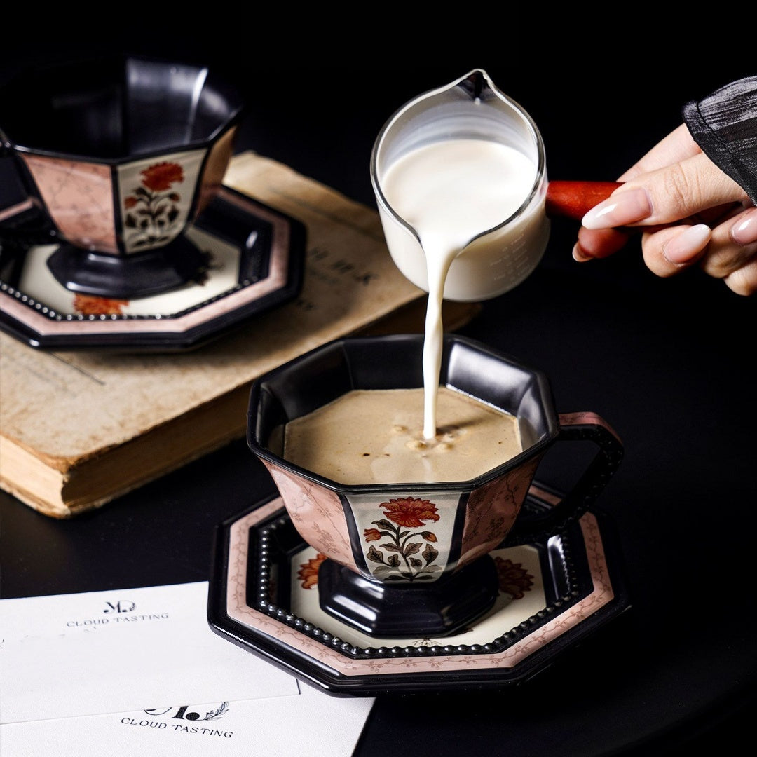 4 Pieces Coffee Cup, Tray & Scented Candle Gift Set