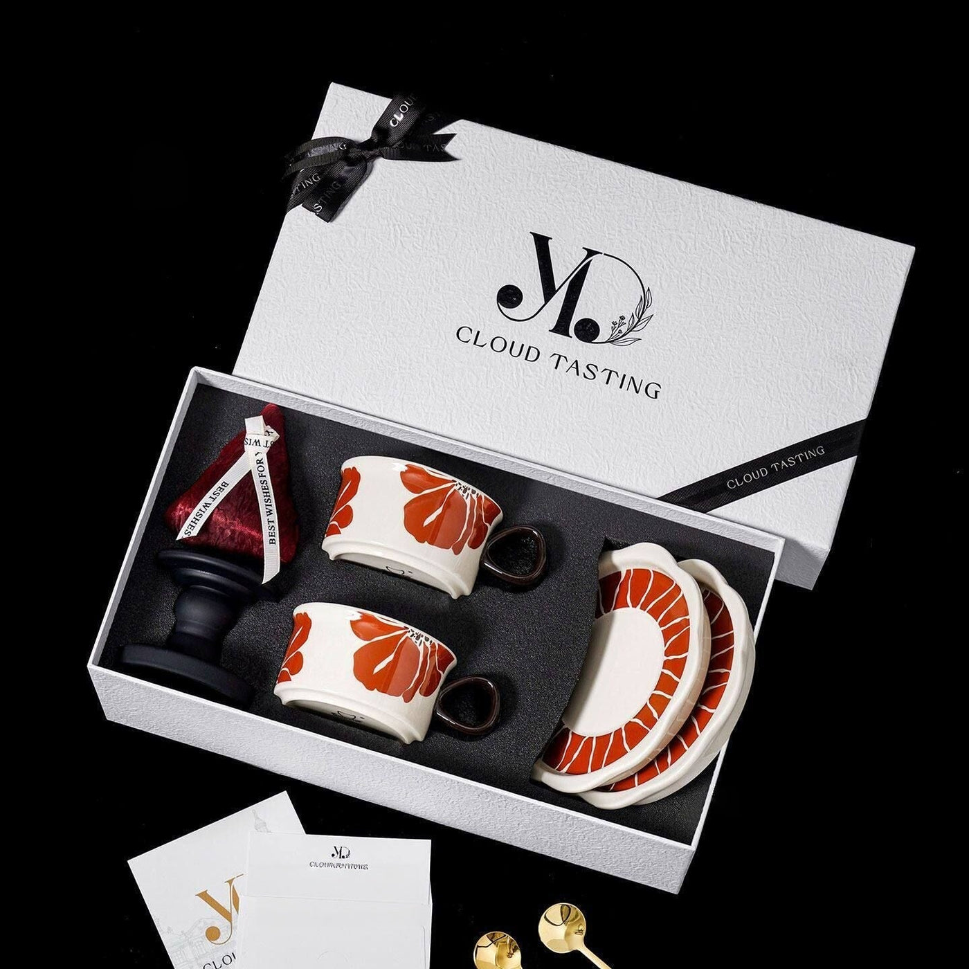 Coffee Cup & Saucer with Scented Candle Gift Set