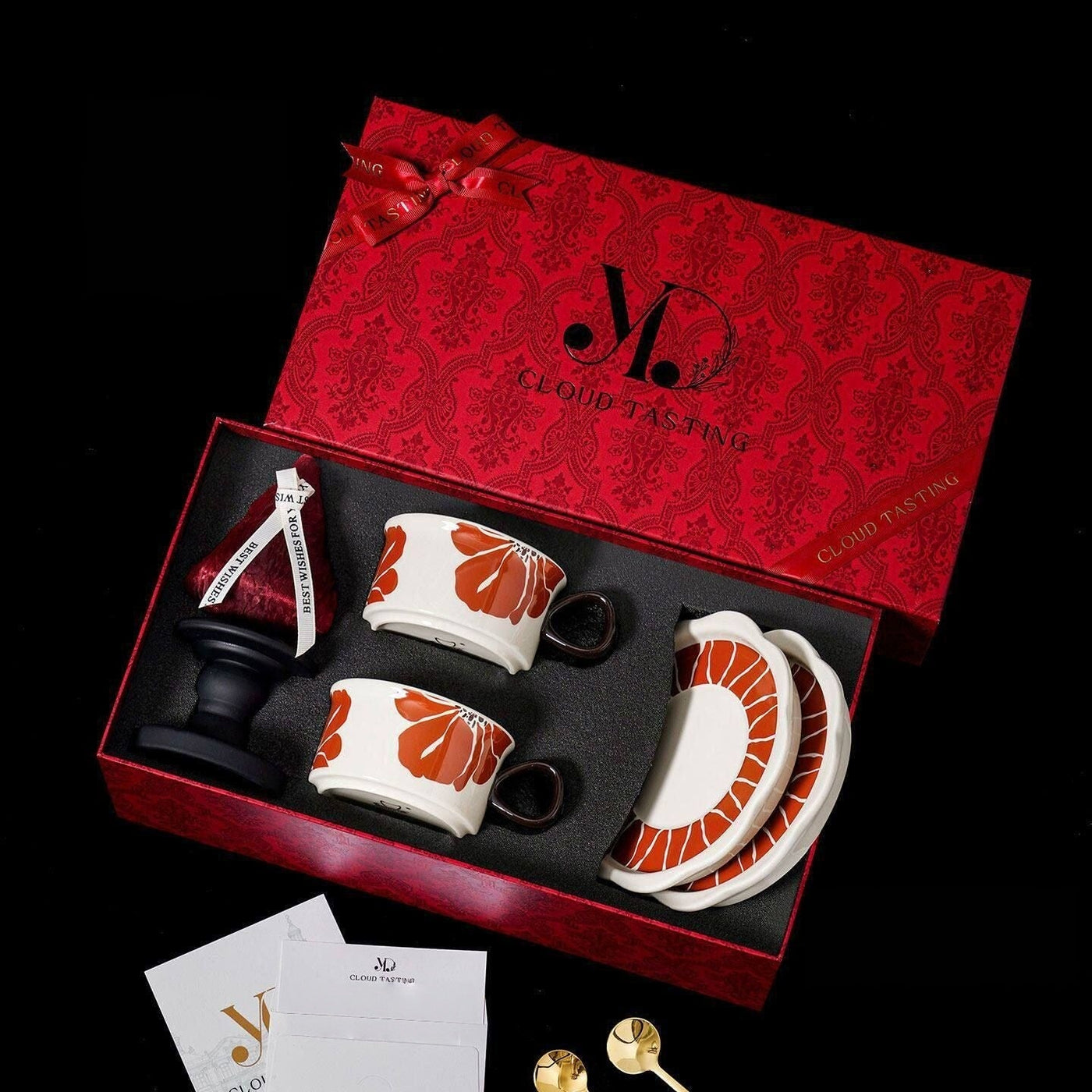 Coffee Cup & Saucer with Scented Candle Gift Set